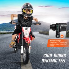 Kids Ride on Motorcycle 36V Electric Motorbike with LED for Kids Aged 14+