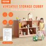 Ντουλάπι δίσκου ραφιών αποθήκευσης VEVOR 5 τμημάτων Cubby Storage 2-ράφι για το σχολείο στο σπίτι