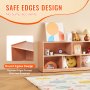 VEVOR storage shelf with safe round edges, featuring kid-friendly design and pastel-colored decor.