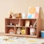 VEVOR Cubby Mobile Tray Storage Cabinet, 5-Compartment Cubby Storage Shelf, Cubby Storage Cabinet 2-shelf, Classroom Cubbies, Classroom Furniture for Home, Daycare and Preschool, Natural