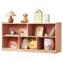 VEVOR Cubby Mobile Tray Storage Cabinet, 5-Compartment Cubby Storage Shelf, Cubby Storage Cabinet 2-shelf, Classroom Cubbies, Classroom Furniture for Home, Daycare and Preschool, Natural