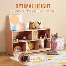 VEVOR Storage Shelf Tray Cabinet 5-Section Cubby Storage 2-Shelf for Home School