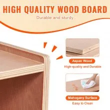 VEVOR Storage Shelf Tray Cabinet 5-Section Cubby Storage 2-Shelf for Home School