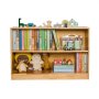 VEVOR Montessori Bookshelf, 35.4 in Width Toy Storage Organizer,  2-Tier Kids Display Storage Cabinet, Daycare Furniture, Kids Bookshelf for Bedroom, Nursery, Living Room, Entryway, Preschool, Brown
