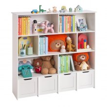 VEVOR Toy Storage Organizer 3-Tier Wooden Cabinet 11 Section Cubbies with Drawer