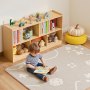 VEVOR Montessori Bookshelf, 45 in Width Toy Storage Organizer, 5-Section Kids Display Storage Cabinet, Daycare Furniture, Kids Bookshelf for Bedroom, Nursery, Living Room, Entryway, Preschool, Brown