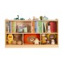 VEVOR Montessori Bookshelf, 45 in Width Toy Storage Organizer, 5-Section Kids Display Storage Cabinet, Daycare Furniture, Kids Bookshelf for Bedroom, Nursery, Living Room, Entryway, Preschool, Brown