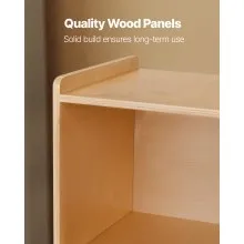 VEVOR Toy Storage Organizer 2-Tier Cabinet 5 Section Cubbies Home School Brown