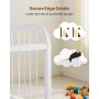 VEVOR Kids Bookshelf and Stuffed Animal Storage, Toy Storage Organizer, 2-Tier Book Shelf with Fabric Toy Chest, Toy Storage for Kids Room, Living Room, Entryway, Nursury, Preschool, White