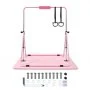 VEVOR Gymnastic Bars for Kids, 140 lbs Capacity Folding Training Kip Bar with Mat, Adjustable Height Gymnastic Horizontal Bar for Home, Training Equipment for Indoor Outdoor, Easy to Assemble, Pink