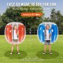 VEVOR oppustelige bumperbolde 2-pack, 3FT/0,9M Body Sumo Zorb-bolde til børn og teenagere, holdbare PVC menneskehamster-boblebolde til udendørs holdspil, Bumper Bopper-legetøj til legeplads, gårdhave, park