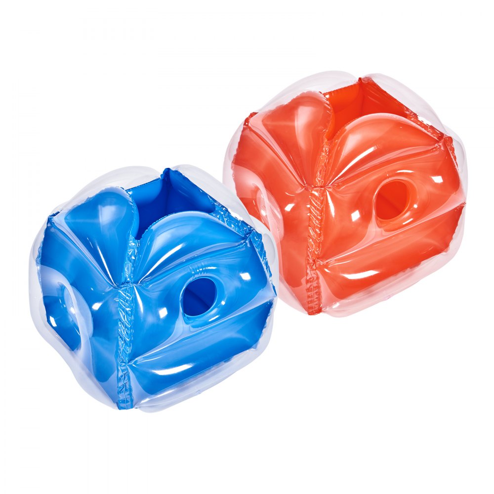 blue and red VEVOR inflatable bumper balls on a white background.