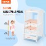 VEVOR Tower Step Stool for Toddlers Kids 3-Level Height Adjustable 350LBS White