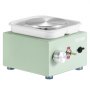 VEVOR Mini Pottery Wheel, 0-320RPM Adjustable Speed Detachable Basin Forming Machine, 2.56in/3.94in 2 Turntables Electric Ceramic Wheel Machine, 18pcs Accessories, for Art Craft Work Home DIY, Green