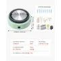 VEVOR Mini Pottery Wheel, 6 inch Turntable, Forward and Reverse Rotation, Adjustable Speed, Electric Clay Wheel for Kids and Beginners, with Shaping Tools, for Home DIY, Pottery Classes, Green