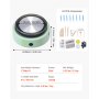 VEVOR Mini Pottery Wheel, 158 mm Turntable, Forward and Reverse Rotation, Adjustable Speed, Electric Clay Wheel for Kids and Beginners, with Shaping Tools, for Home DIY, Pottery Classes, Green