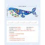 VEVOR Felt Wall Busy Board 12-in-1 Whale Foldable Montessori Activity Toys, Travel Daycare, Classroom, Playroom, Home, Educational Sensory Panel, with Numbers Letters Animals Shapes Learning Pieces