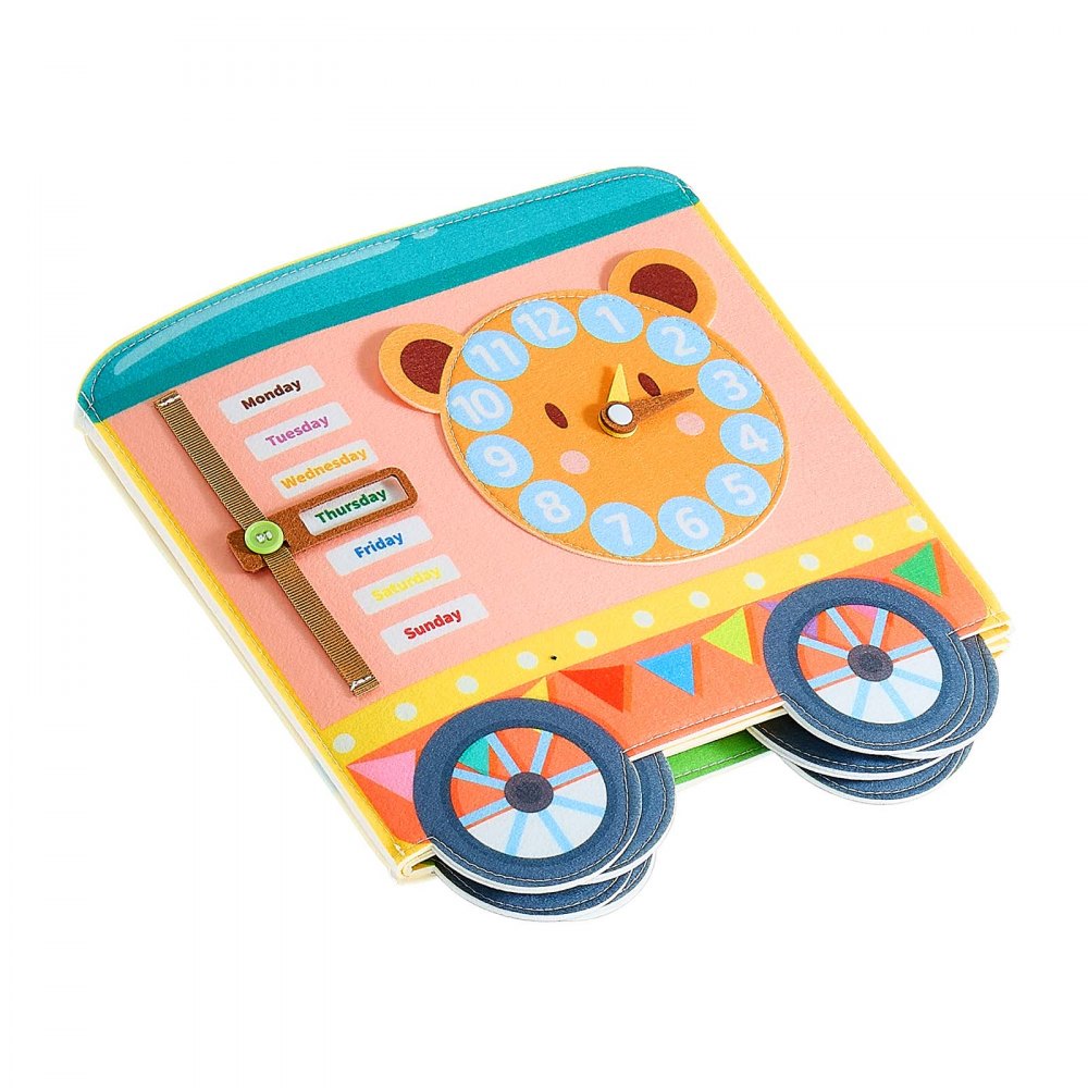 VEVOR Felt Wall Busy Board, 14-in-1 Train Foldable Montessori Activity Toys, Travel Daycare, Classroom, Playroom, Home, Educational Sensory Panel, with Letters Fruits Vegetables Clock Learning Pieces
