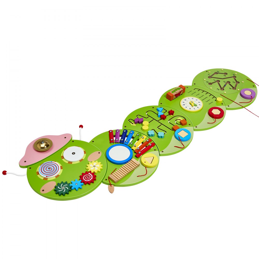 VEVOR Activity Wall Busy Board Panels, 12 Activities, Montessori Sensory Wall Panels Toy for Kids Ages 3-12, Interactive Learning Activity Center, Great for Toddler, Playroom, Nursery, Classroom