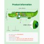 VEVOR Crocodile Activity Wall Busy Board, 9 Activities, Montessori Sensory Wall Panels Toy for Kids Ages 3-12, Interactive Learning Activity Center, Great for Toddler, Playroom, Nursery, Classroom