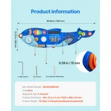 VEVOR Orca Activity Wall Busy Board Panels 12 Activities Sensory Wall Panel