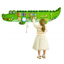 VEVOR Crocodile Activity Wall Busy Board Panels 9 Activities Sensory Wall Panel