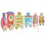 VEVOR Wall Busy Board, 18-in-1 Train Montessori Sensory Activity Panels, Learning Activity Center for Daycare, Classroom, Playroom, and Home, Sturdy Wooden Educational Toys, with Mounting Hardware