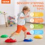 VEVOR Kids Balance Stepping Stones Sensory Obstacle Course 6 PCS Outdoor Indoor