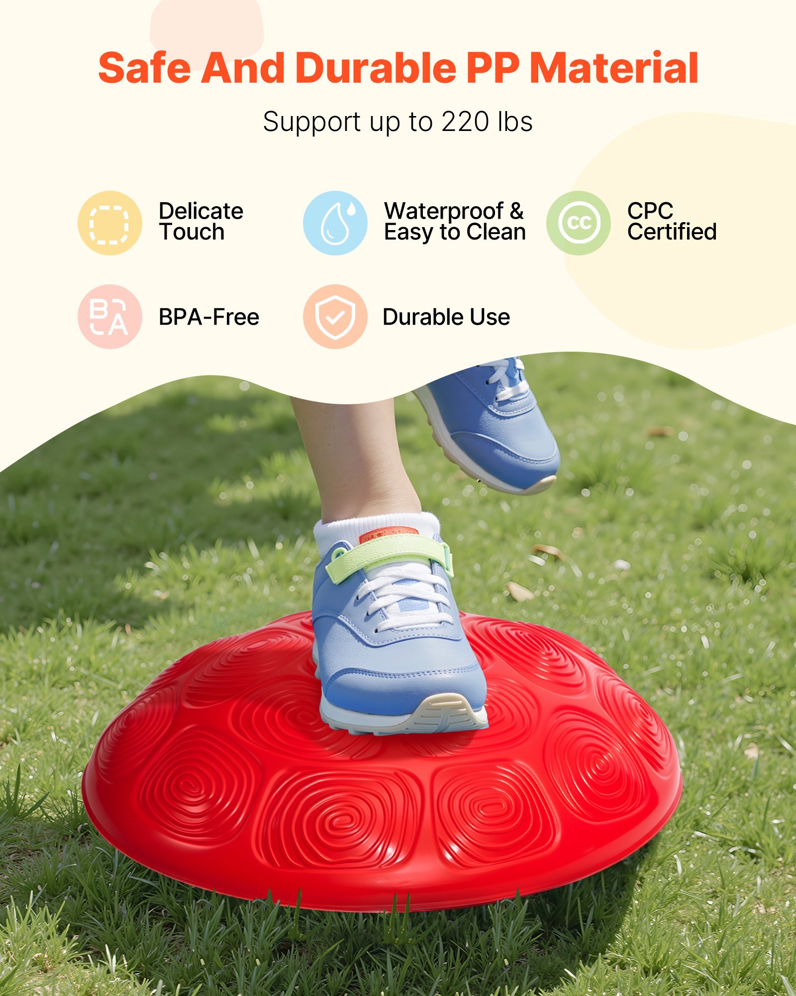 VEVOR Turtle Balance Stepping Stones, 6 PCS, Up to 100 kg Kids Turtle Jumping Stones Steps Stones, Toddler Obstacle Course Coordination Game Toys Indoor or Outdoor Play for Children Aged 3 4 5 6 7 8+