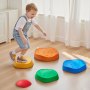 VEVOR Balance Stepping Stones for Kids, 6 PCS, Up to 100 kg, Non-Slip Toddlers Sensory Stepping Stones, Obstacle Course Coordination Game Toys Indoor or Outdoor Play for Children Aged 3 4 5 6 7 8+