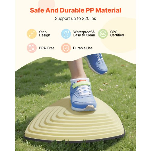 VEVOR Pierres D'Équilibre – 6 Pièces, Antidérapantes, 100 Kg, Parcours Sensoriel Pour Enfants 3-8 Ans
