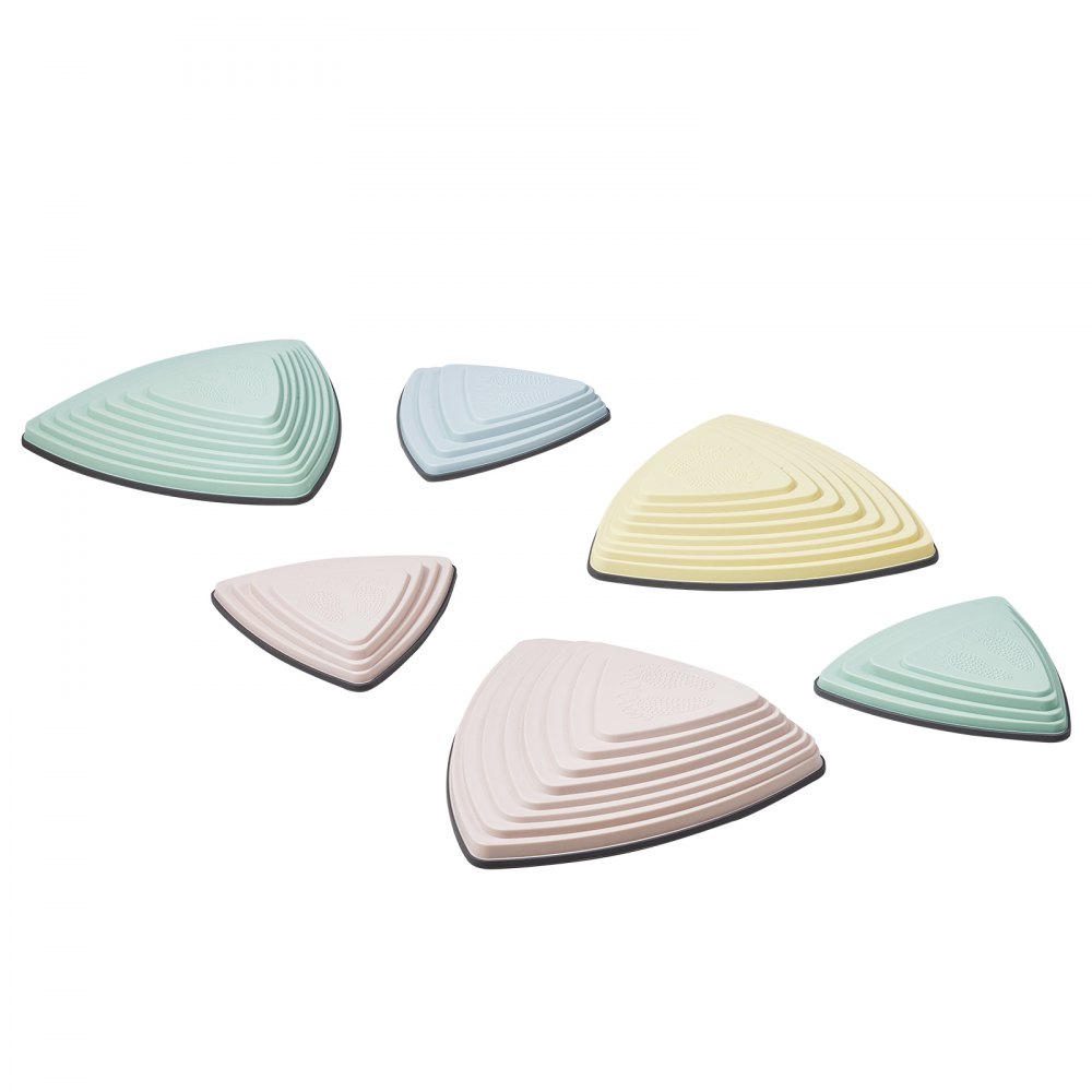 VEVOR Balance Stepping Stones for Kids, 6 PCS, Up to 100 kg, Non-Slip Toddlers Sensory Stepping Stones, Obstacle Course Coordination Game Toys Indoor or Outdoor Play for Children Aged 3 4 5 6 7 8+