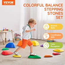 VEVOR Kids Balance Stepping Stones Parcours d'obstacles sensoriel 12 pièces pour extérieur et intérieur