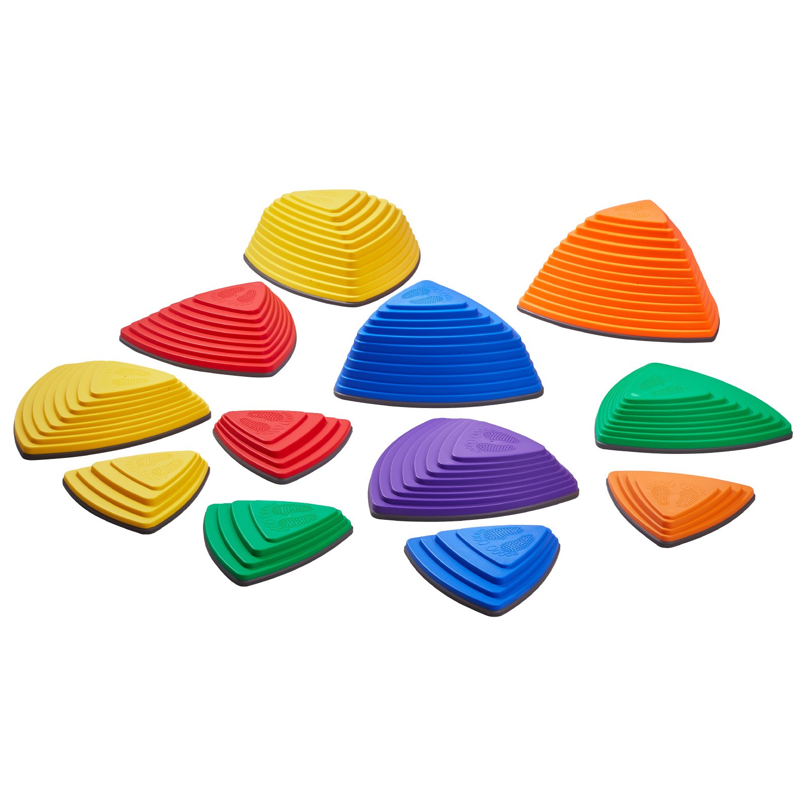 VEVOR Balance Stepping Stones for Kids, 12 PCS, Up to 100 kg, Non-Slip Toddlers Sensory Stepping Stones, Obstacle Course Coordination Game Toys Indoor or Outdoor Play for Children Aged 3 4 5 6 7 8+