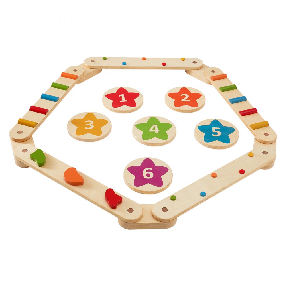 VEVOR Kids Balance Beam Stepping Stones Gym Obstacle Children Balance Board 6PCS