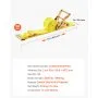 VEVOR Ratchet Straps, 50.8 mm x 4.6 m, 30 Pack E-Track Tie Down Straps, 1995 kg Break Strength & 662 kg Rated Load, Tie Down Ratcheting for Moving, Trailers, Motorcycles, Kayaks, Car Roof, Yellow