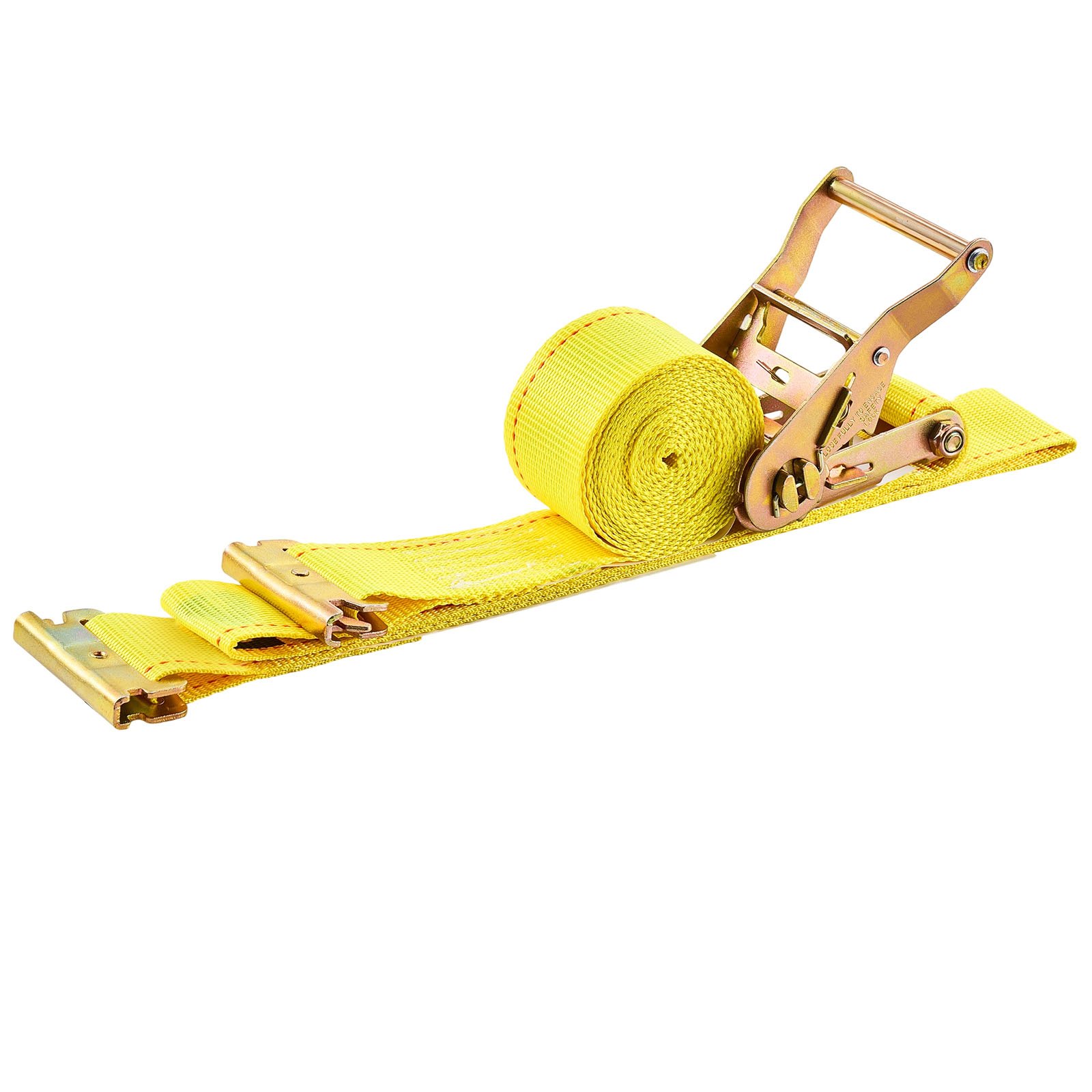 VEVOR Ratchet Straps, 50.8 mm x 4.6 m, 30 Pack E-Track Tie Down Straps, 1995 kg Break Strength & 662 kg Rated Load, Tie Down Ratcheting for Moving, Trailers, Motorcycles, Kayaks, Car Roof, Yellow