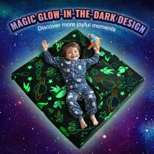 VEVOR Modular Kids Play Couch 4Pcs DIY Glow in the Dark Toddler Chair Grey