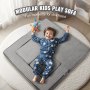 VEVOR Modular Kids Legesofa 4 stk DIY Creative Sektionssofa til børn Mørkegrå