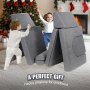 VEVOR Modular Kids Play Sofa 10 stk DIY Creative Toddler Sectional Sofa Grå