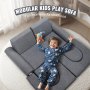 VEVOR Modular Kids Legesofa 10 stk DIY Creative Toddler Sectional Sofa Grå