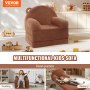 VEVOR Baby Stol Sammenfoldelig 2-i-1 Baby Lounger sofa Cartoon Børne Sofa Brun