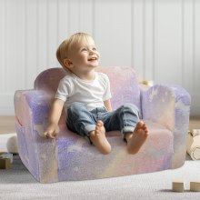 VEVOR Foldable Baby Chair 2-in-1 Baby Lounger Couch Glow in Dark Kids Sofa