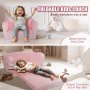 VEVOR Baby Stol Sammenleggbar 2-i-1 Comfy Baby Lounger sofa Barnesofa Rosa