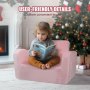 VEVOR Baby Chair Foldable 2-in-1 Comfy Baby Lounger Couch Kids Sofa Pink