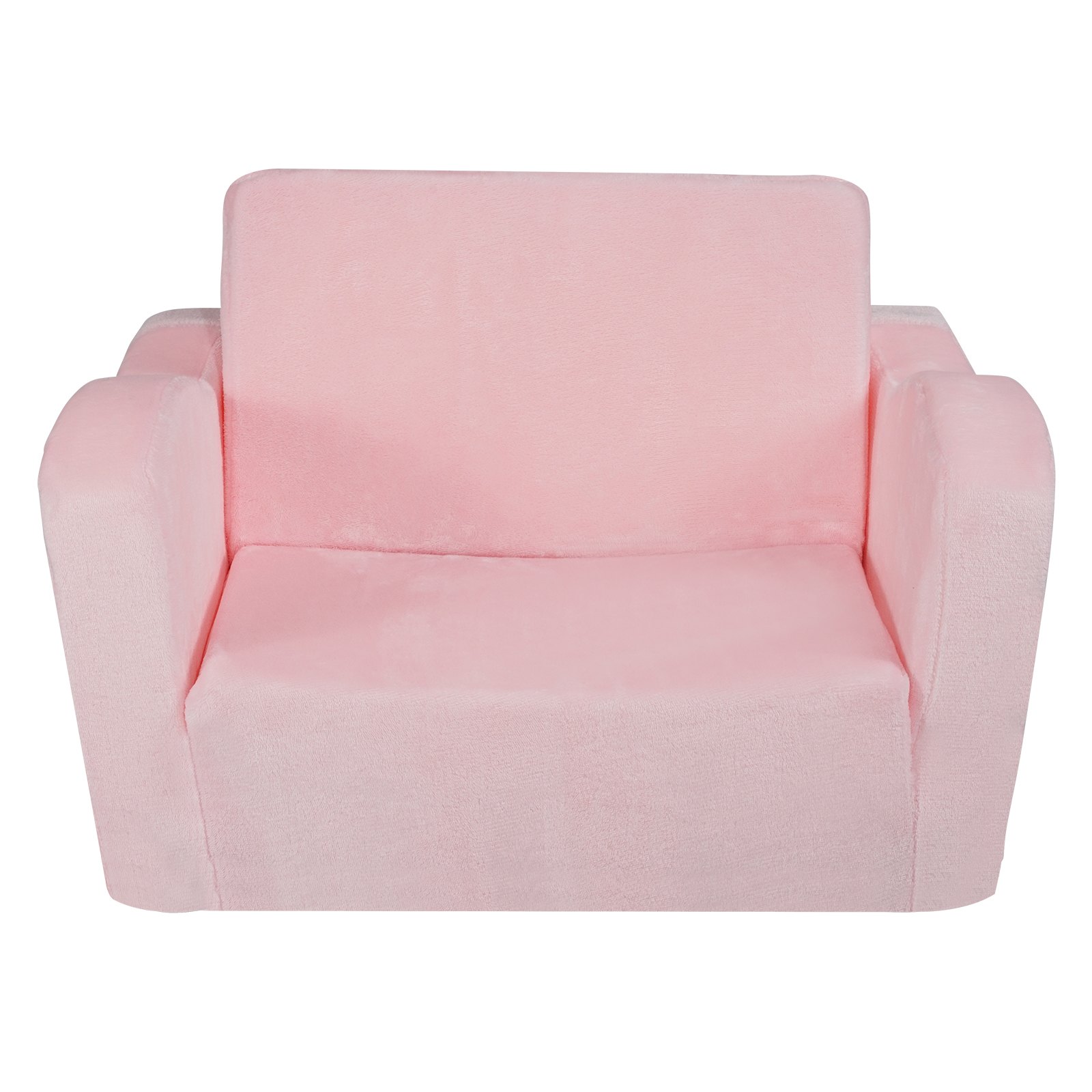VEVOR Kids Couch, 2-in-1 Toddler Chairs Comfy, Toddler Couch Sofa Bed Fold Out, Convertible Sofa to Lounger, Kids Chair Seat Playroom Furniture for Kids Girls & Boys, Pink