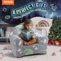 VEVOR Toddler Chair Glow in the Dark Plush Baby Chair Playroom Furniture Grey
