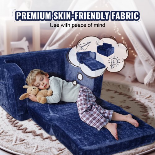 Canapé enfant , fauteuil confortable 2 en 1 pour tout-petits, canapé- lit pliable, convertible en chaise longue, mobilier de salle de jeux pour enfants filles et garçons, arc-en-ciel | CA