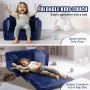 VEVOR Baby Stol Sammenfoldelig 2-i-1 Comfy Baby Lounger Couch Børne Sofa Blå