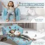 VEVOR Baby Chair Foldable 2-in-1 Baby Lounger Couch Cartoon Kids Sofa Pink